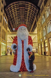 A welcoming Giant Santa